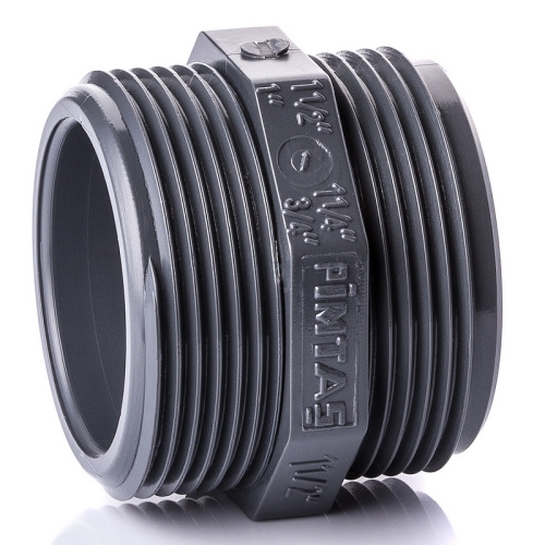Nypel gwintowany PVC-U 2 1/2 GZ X 2 1/2 GZ